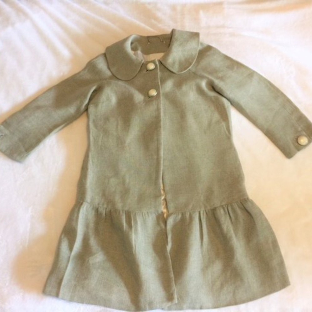 Walter Baker Ruffle Bottom Coat in Light Green